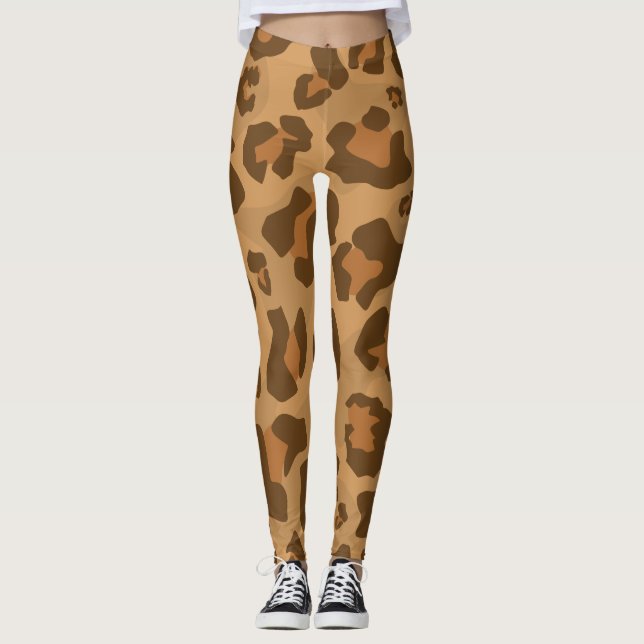 Leggings Patrón de Leopardo Cheetah Cougar Jaguar Puma (Anverso)