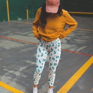 Leggings Patrón de leopardo colorido