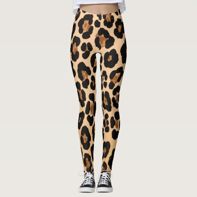 Leggings Patrón de leopardo exótico (Anverso)