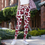 Leggings Patrón de Leopardo Rojo de Vino<br><div class="desc">un patrón único de leopardo como un diseño llamativo para los amantes del leopardo.</div>