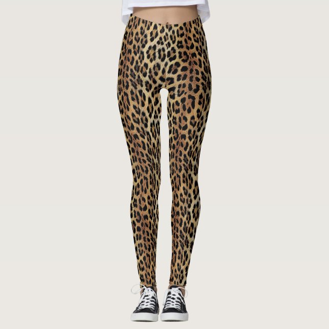 Leggings Patrón de leopardo, tigre, piel de leopardo, de mo (Anverso)