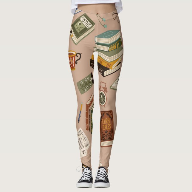 Leggings Patrón de libro (Anverso)