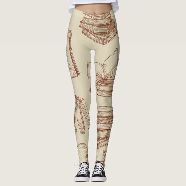 Leggings Patrón de libro (Anverso)