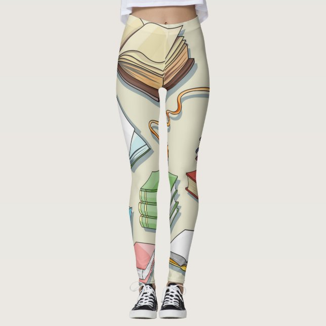 Leggings Patrón de libro (Anverso)