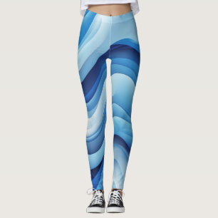 Leggings Patrón de línea psicodélica de las ondas de Groove