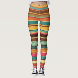 Leggings Patrón de línea psicodélica de las ondas de Groove