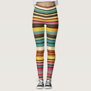 Leggings Patrón de línea psicodélica de las ondas de Groove