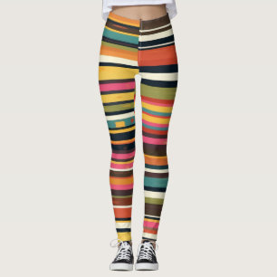 Leggings Patrón de línea psicodélica de las ondas de Groove