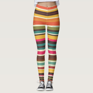 Leggings Patrón de línea psicodélica de las ondas de Groove