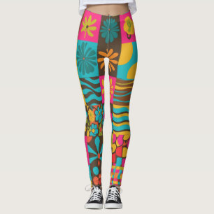 Leggings Patrón de línea psicodélica de las ondas de Groove