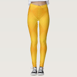 Leggings Patrón de líneas de degradado 02 BG rosa BYellow