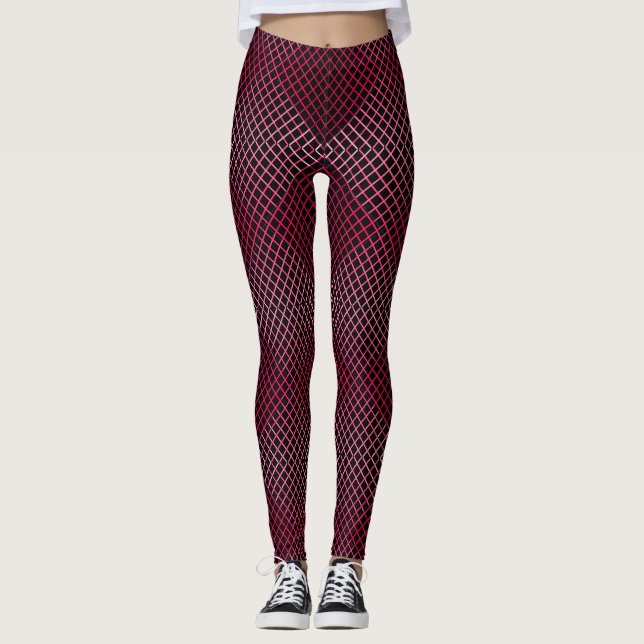 Leggings Patrón de líneas de degradado 02 Rosa (Anverso)