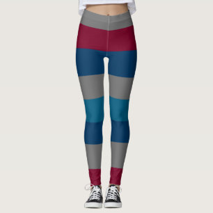 Leggings patrón de líneas geométricas horizontales