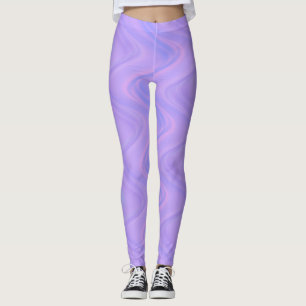 Leggings Patrón de Líneas Onduladas Rosa Púrpura