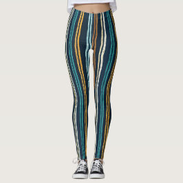 Leggings patrón de líneas verticales abstractas