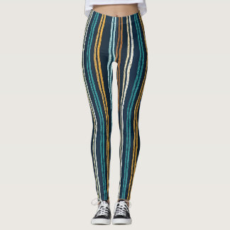 Leggings patrón de líneas verticales abstractas