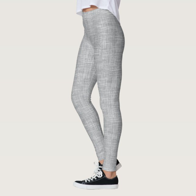 Leggings Patrón de lino tweed gris (Izquierda)