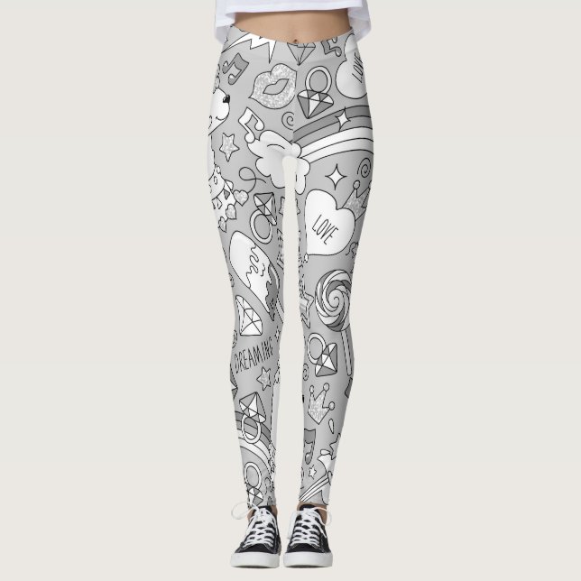 Leggings patrón de llama 4 (Anverso)