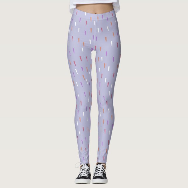 Leggings patrón de lluvia colorido (Anverso)