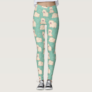 Leggings Patrón de los osos blancos