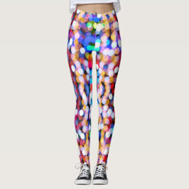 Leggings Patrón de luces de brillo coloridas