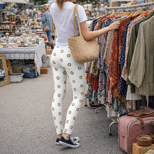 Leggings Patrón de lunares amarillos minimalista moderno