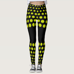Leggings Patrón de lunares lima