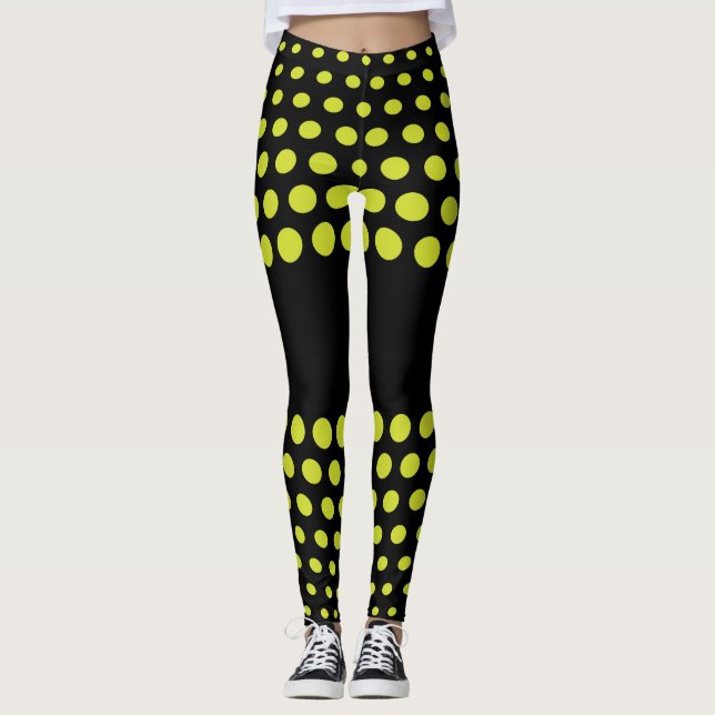 Leggings Patrón de lunares lima (Anverso)