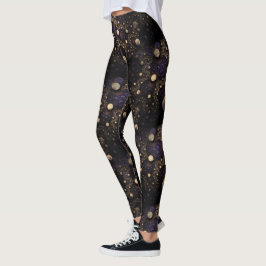 Leggings Patrón de lunas fractales galaxiales
