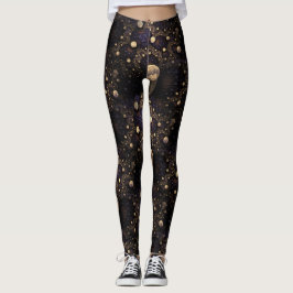 Leggings Patrón de lunas fractales galaxiales