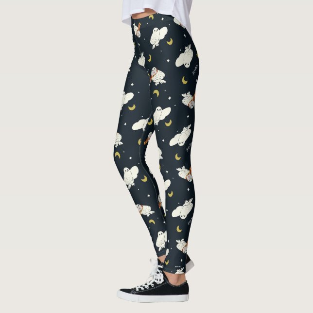 Leggings Patrón de luz de luna nocturna de Hedwig (Izquierda)