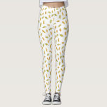 Leggings Patrón de maíz<br><div class="desc">Patrón con ilustraciones de maíz inspirados en la acuarela en la mazorca</div>