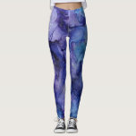 Leggings Patrón de manchas de color azul violeta moderno<br><div class="desc">Legging con moderno y refrescante plataforma de color morado y azul,  patrón de salpicadura.</div>