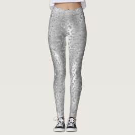 Leggings Patrón de manchas de leopardo salvaje con brillo p