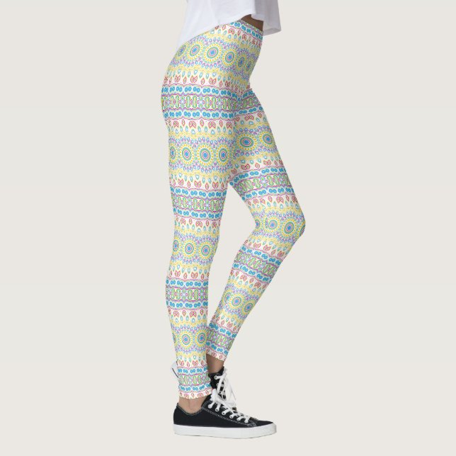 Leggings Patrón de Mandala multicolor colorido (Derecha)