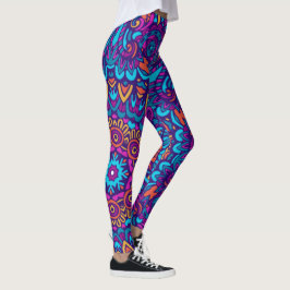 Leggings Patrón de Mandala Purple Kaleidoscope