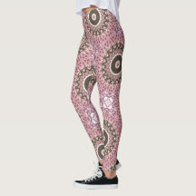 Patrón de Mandala Rosa y Mocha Geometría Floral