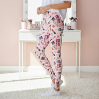 Leggings Patrón de Maquillaje Inspirado en Artista de Belle