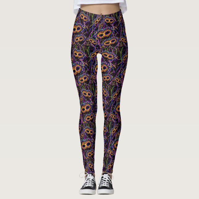Leggings Patrón de Mardi Gras (Anverso)