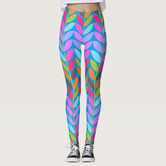 Leggings Patrón de marfil de verano socialista