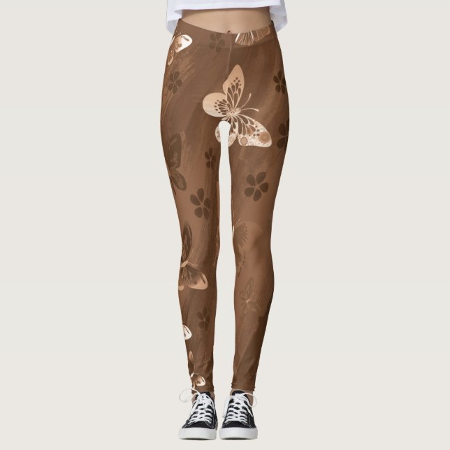 Leggings Patrón de mariposa 15 (Anverso)