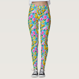 Leggings Patrón de mariposa brillante