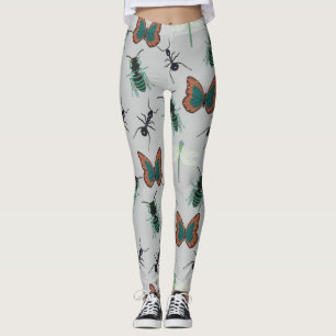 Leggings Patrón de mariposa colorida