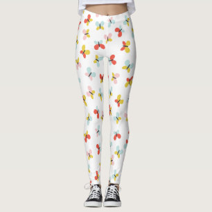 Leggings Patrón De Mariposa Y Floral
