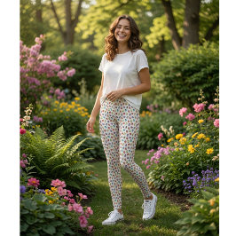 Leggings Patrón de Mariquitas Coloridas Lindas 