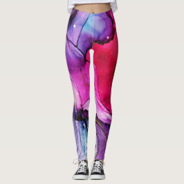 Leggings Patrón de mármol de color