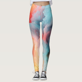 Leggings Patrón de mármol de Pastel
