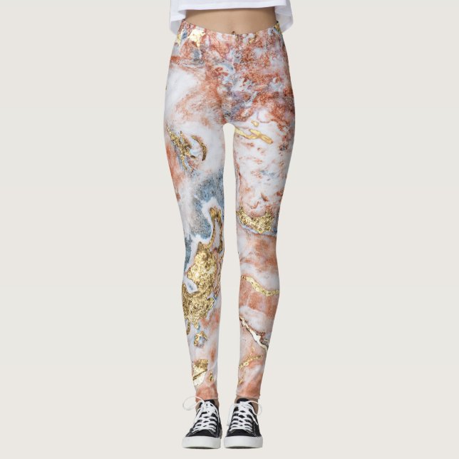 Leggings Patrón de mármol ómbre de moda de Guay (Anverso)
