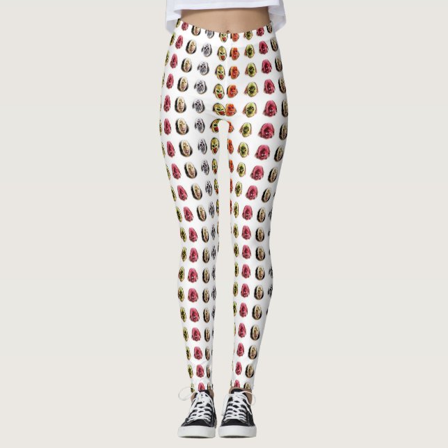 Leggings Patrón de máscara de miedo de Guay (Anverso)