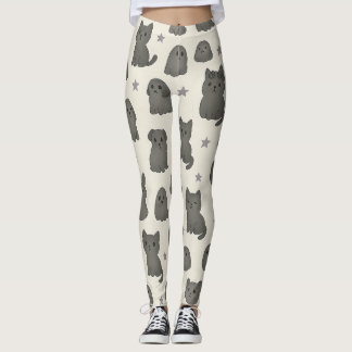 Leggings Patrón de mascotas góticas lindas – Fantasma anima
